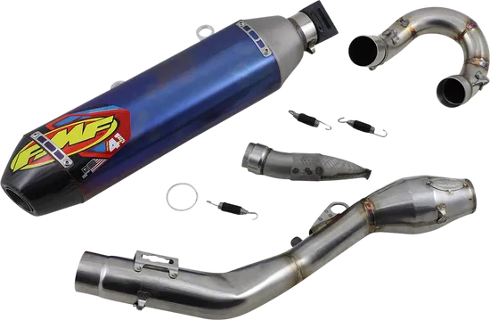 FMF 4.1 RCT Full Muffler Exhaust SS MB TI CF End Cap For FE250