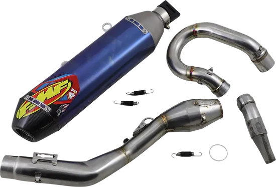 FM 4.1 RCT Full Exhaust Muffler SS Megabomb TI CF End Cap For KTM Husq
