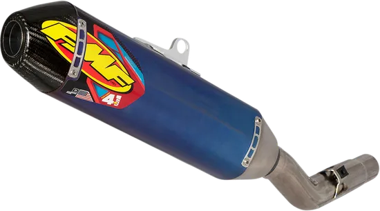 FMF 4.1 RCT Slip On Muffler Exhaust Ano Tit CF End Cap For Beta