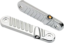 Joker Streamliner Front LED Turn Signal Pair Finned Chrome