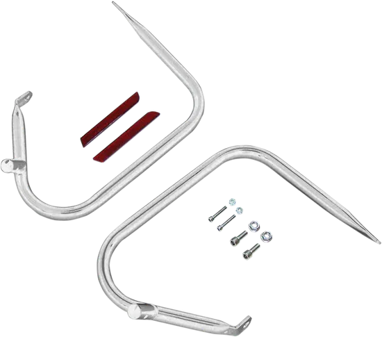 DS Chrome Saddlebag Guard Rail Crash Bar Pair