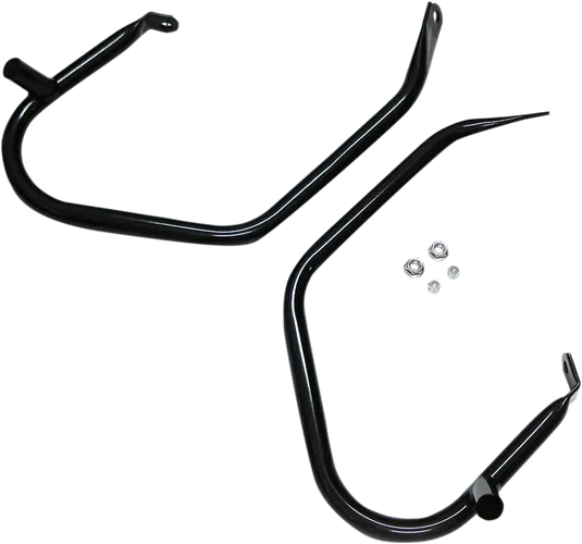 DS Black Saddlebag Guard Rail Crash Bar Pair