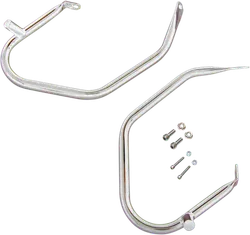 DS Chrome Low Saddlebag Guard Rail Crash Bar Pair