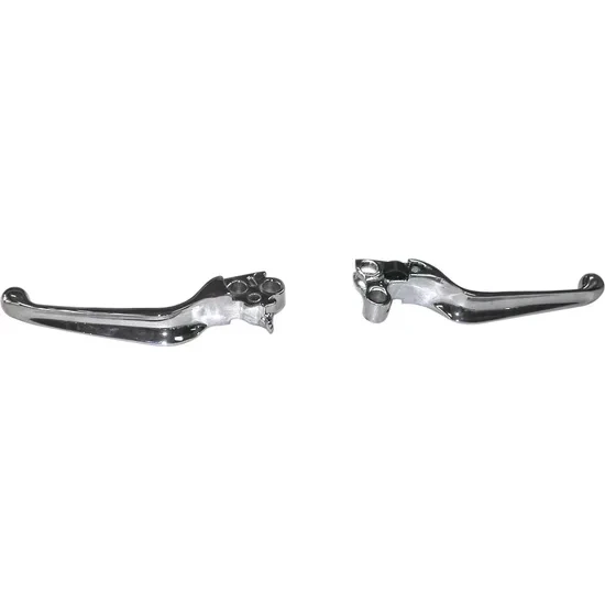 Harddrive Chrome Cable Clutch Brake Smooth Lever Set Pair 1