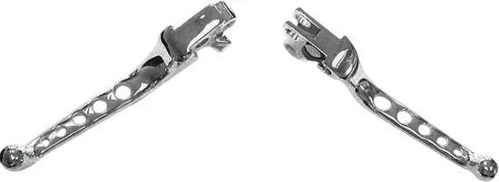 Harddrive Chrome Cable Clutch Brake 5 Hole Lever Set Pair