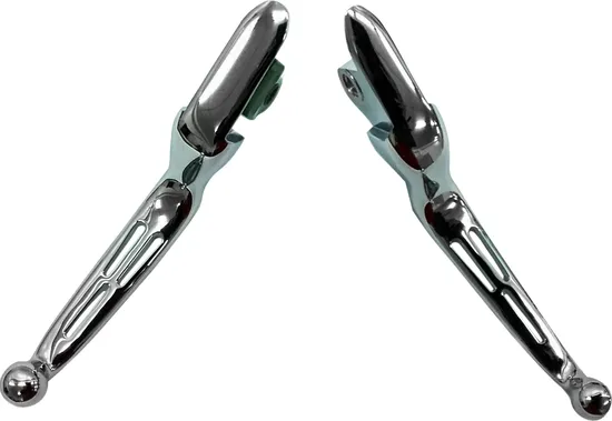 Harddrive Chrome Cable Clutch Brake Slotted Lever Set Pair