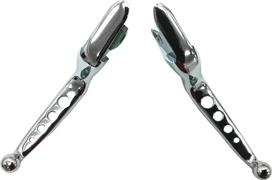 Harddrive Chrome Cable Clutch Brake 4 Hole Lever Set Pair