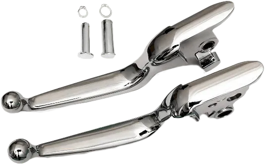 Harddrive Chrome Cable Clutch Brake Smooth Lever Set Pair