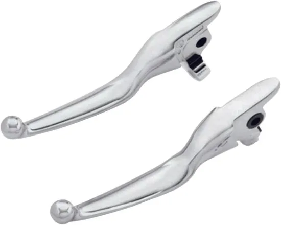 Harddrive Chrome Cable Clutch Brake Smooth Lever Set Pair