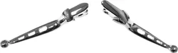 Harddrive Chrome Cable Clutch Brake Tri Hole Lever Set Pair