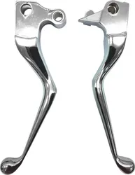 Harddrive Chrome Cable Clutch Brake Smooth Lever Set Pair