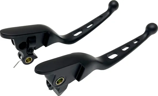 Harddrive Black Cable Clutch Brake Tri Hole Lever Set Pair