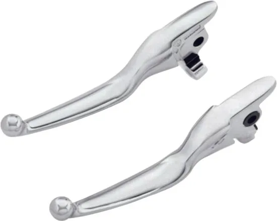 Harddrive Chrome Cable Clutch Brake Smooth Lever Set Pair