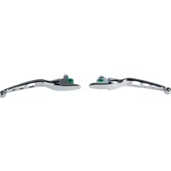 Harddrive Chrome Cable Clutch Brake Tri Hole Lever Set Pair