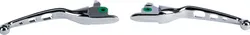 Harddrive Chrome Cable Clutch Brake Tri Hole Lever Set Pair
