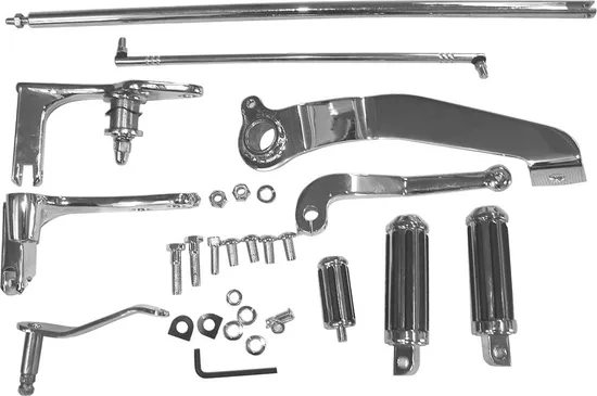 Harddrive Chrome Forward Control Kit w Mount and Pegs