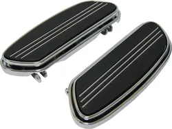 Harddrive Chrome Sweeper Floorboard Kit w Vibration Damper