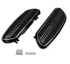 BC Black Front Driver Floorboard Set Anti Vibration Harley Dyna Softail Touring