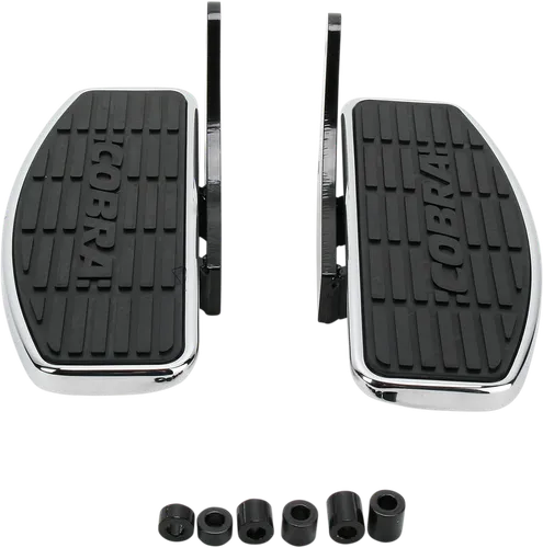 Cobra Chromed Steel Front Driver Floorboard Kit