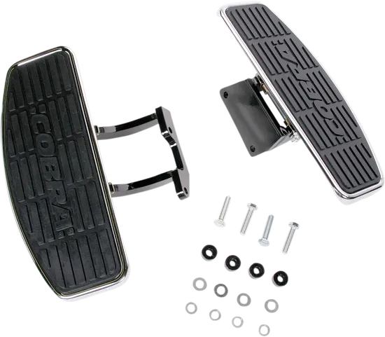 Cobra Chromed Steel Front Driver Floorboard Kit