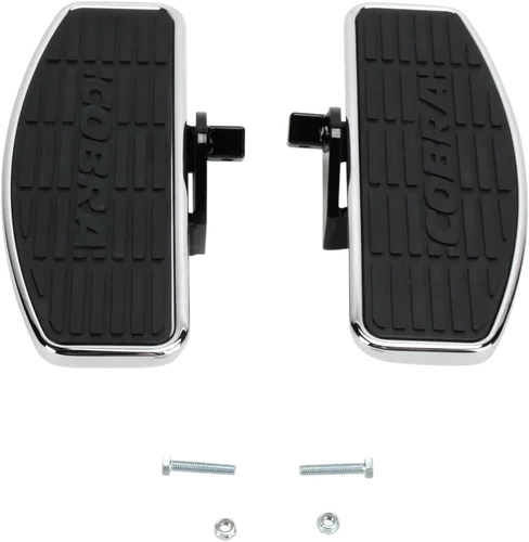 Cobra Chromed Steel Front Driver Floorboard Kit 2