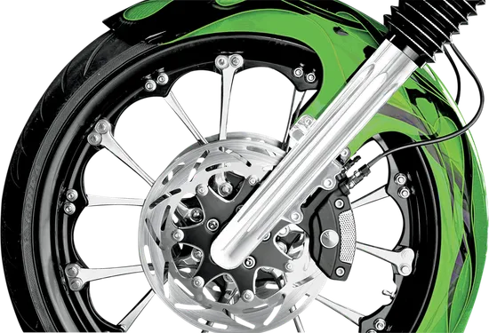 Arlen Ness Dual Disc Hot Legs Fork Covers Deep Cut Chrome