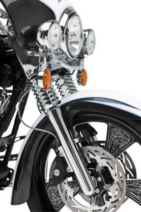 Arlen Ness Dual Disc Hot Legs Fork Covers Deep Cut Chrome