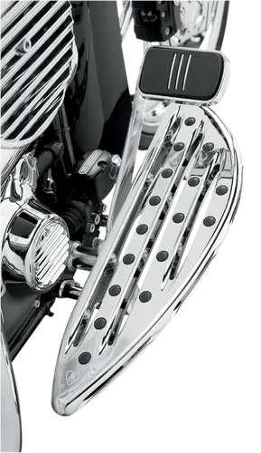 Arlen Ness Deep Cut Adjustable Driver Floorboards Chrome Pair