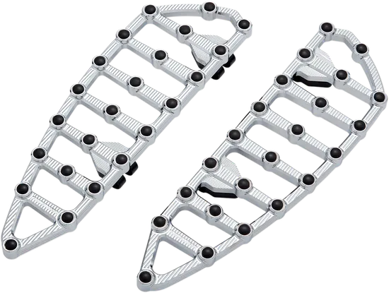 Arlen Ness MX Grip Billet Driver Floorboards Chrome Pair
