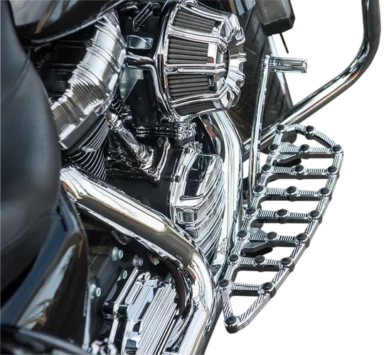 Arlen Ness MX Grip Billet Driver Floorboards Chrome Pair
