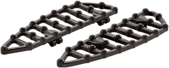 Arlen Ness MX Grip Billet Driver Floorboards Black Pair