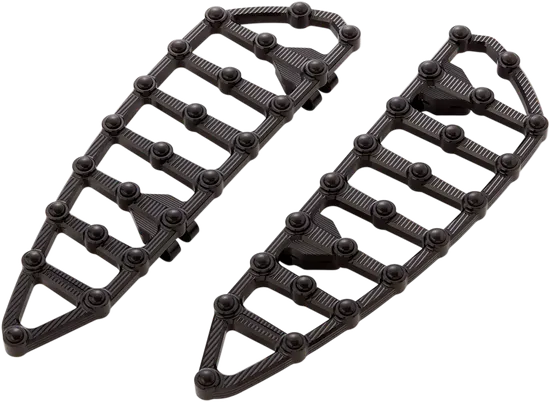 Arlen Ness MX Grip Billet Driver Floorboards Black Pair