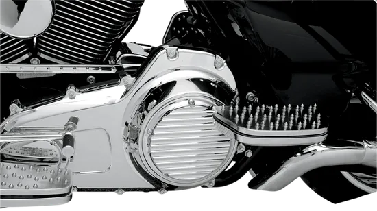 Joker Billet Aluminum Derby Cover Finned Chrome w Mount