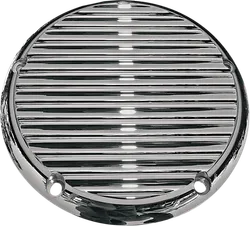 Joker Billet Aluminum Derby Cover Finned Chrome w Mount