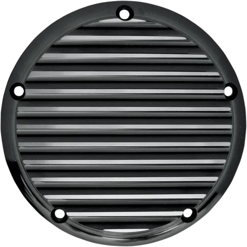 Joker Billet Aluminum Derby Cover Finned Black w Mount