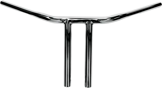 DS Chrome 1 1/4in Buffalo Straight 10in T Bar Handlebar Throttle By Wire TBW