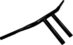 DS Black 1 1/4in Buffalo Straight 8in T Bar Handlebar Throttle By Wire TBW