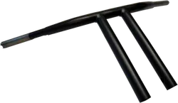 DS Flat Black 1 1/4in Buffalo Straight 10in T Bar Handlebar Throttle By Wire TBW