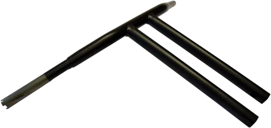 DS Flat Black 1 1/4in Buffalo Straight 14in T Bar Handlebar Throttle By Wire TBW 2