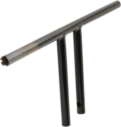 DS Black 10 in Dimpled T Bar Handlebar Throttle By Wire TBW