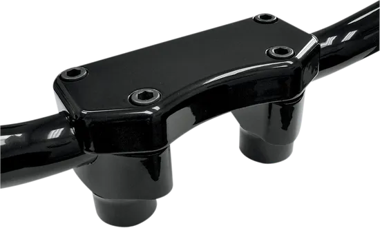 DS Gloss Black 1.5in Buffalo Straight Handlebar Riser Top Clamp Kit for 1in Bar