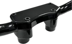 DS Gloss Black 1.5in Buffalo Straight Handlebar Riser Top Clamp Kit for 1in Bar
