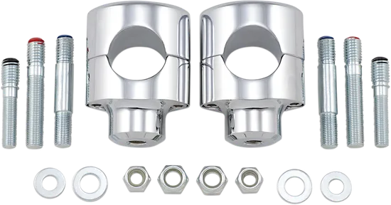 DS Chrome Big Buffalo 1.5in Straight Handlebar Risers for 1.5in D