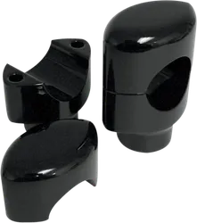 DS Black Big Buffalo 1.5in Straight Handlebar Risers for 1.5in D