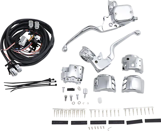 DS Chrome 9/16in Master Cylinder Handlebar Controls