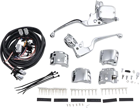 DS Chrome 11/16" Master Cylinder Handlebar Control Kit