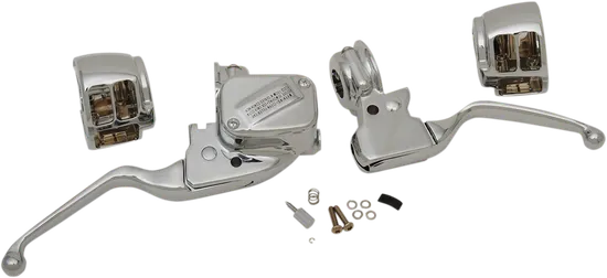 DS Chrome Brake Master Cylinder Handlebar Control Kit 0.50 Bore