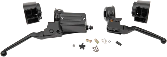 DS Black 11/16in Brake Master Cylinder Handlebar Control Kit