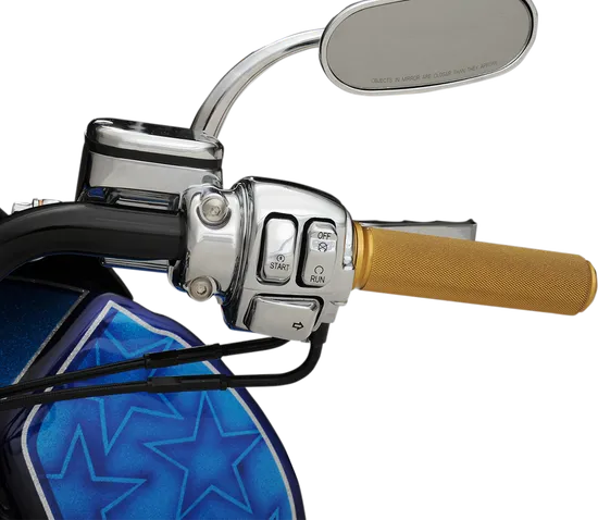 DS Chrome 6 Button Handlebar Switch Kit w Wire Leads