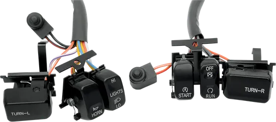 DS Black 6 Button Handlebar Switch Kit w Wire Leads
